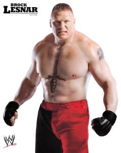 Fig. 5: Extreme muscularity often functions as a physical signifier of violent behavior, such as in the case of WWE Superstar and former UFC champion Brock Lesnar.